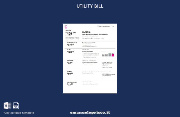 stile verificato Modello di bolletta delle utenze dei Paesi Bassi S T MOBILE